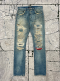 Undercover Red Yarn 68 denim FW04 "But Beautiful"