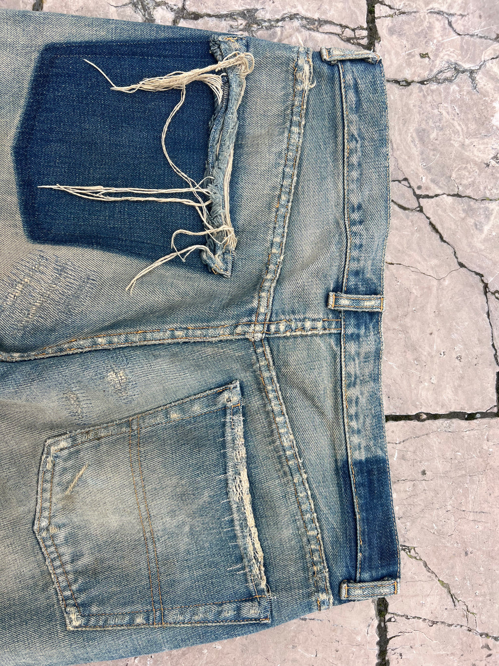 Undercover Red Yarn 68 denim FW04 "But Beautiful"