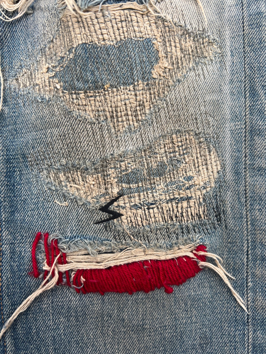 Undercover Red Yarn 68 denim FW04 "But Beautiful"