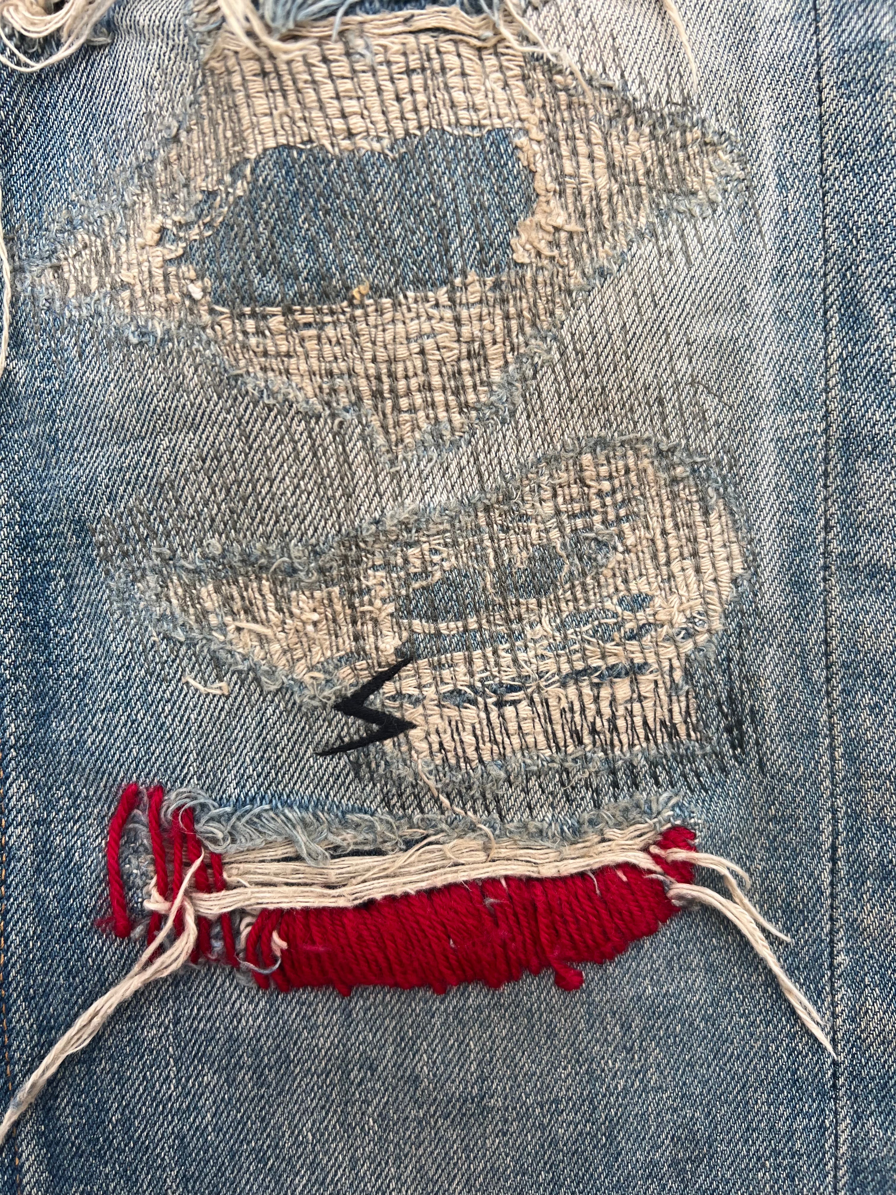 Undercover Red Yarn 68 denim FW04 "But Beautiful"