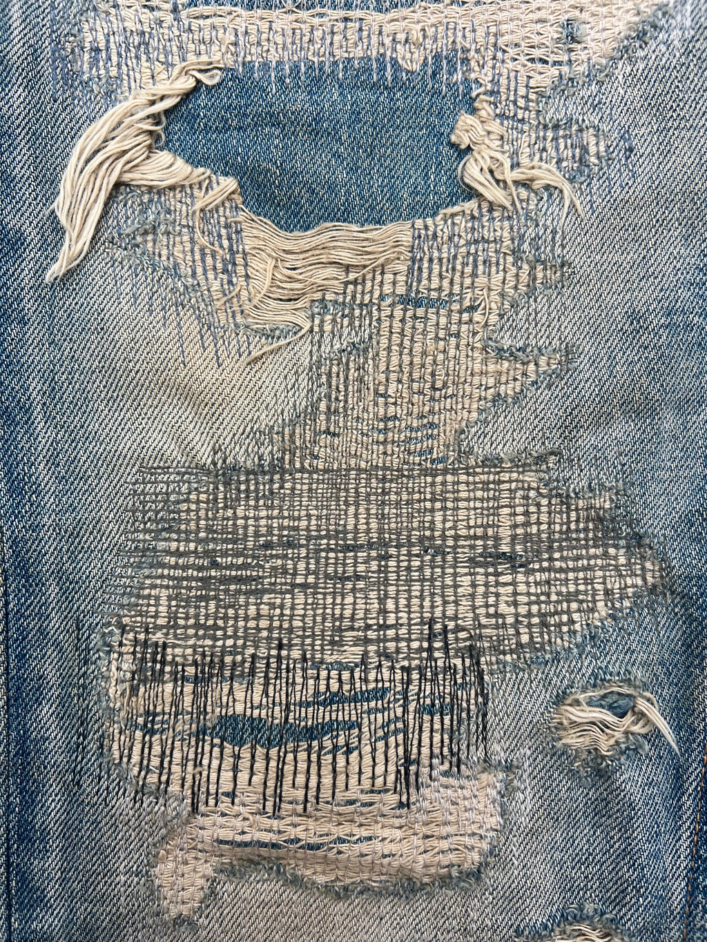 Undercover Red Yarn 68 denim FW04 "But Beautiful"