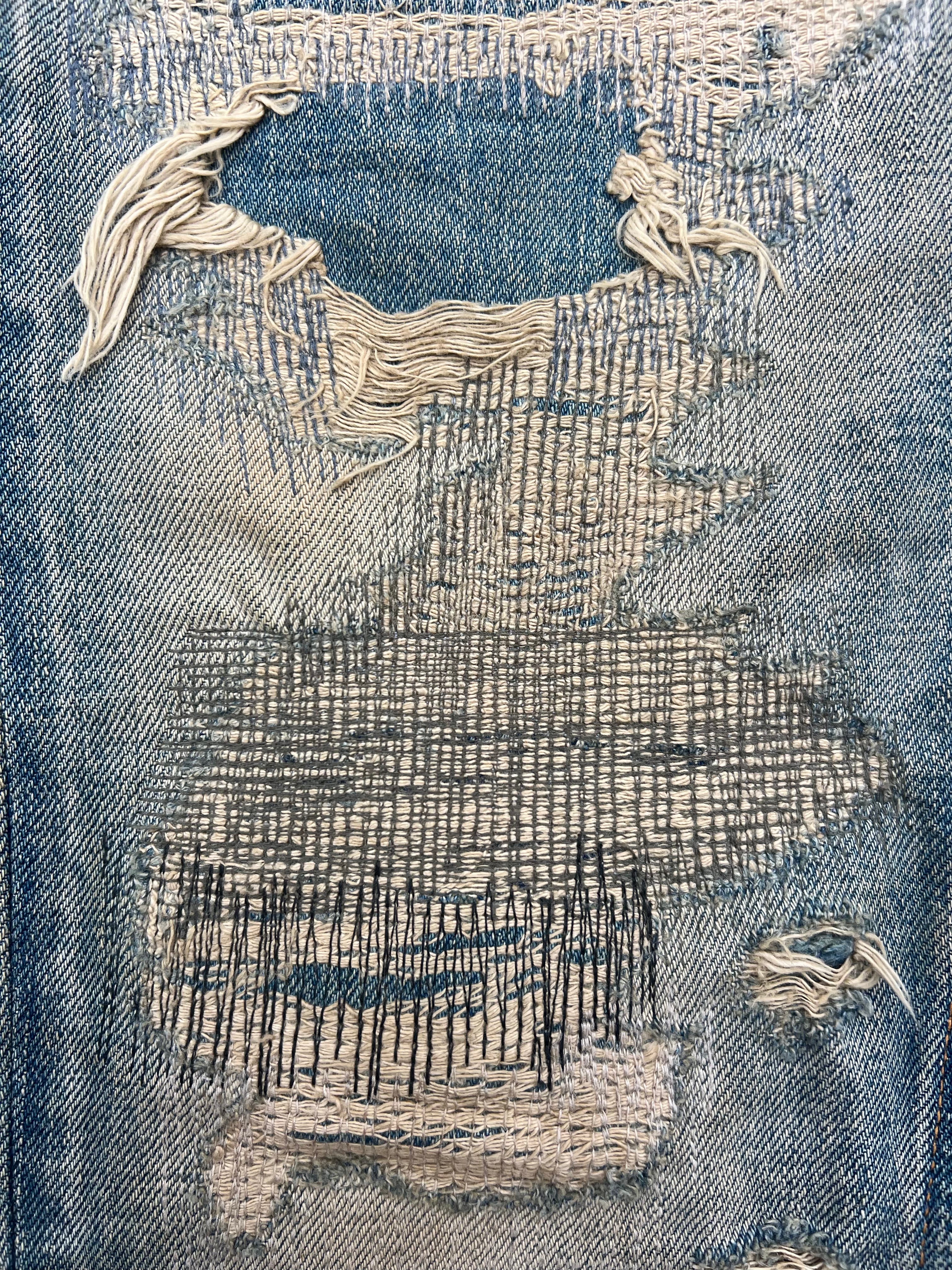 Undercover Red Yarn 68 denim FW04 "But Beautiful"