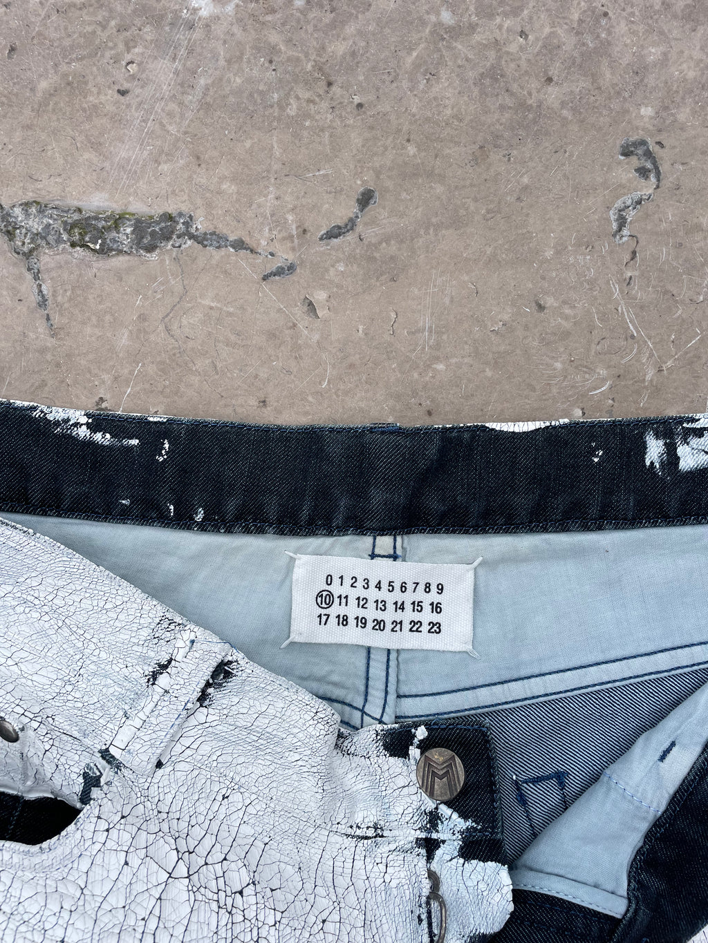 Maison Martin Margiela Painted jeans 2009